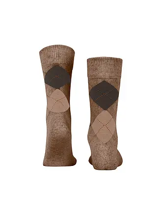 BURLINGTON | Chaussettes homme DUNDEE 40-46 carbon mel | hellbraun